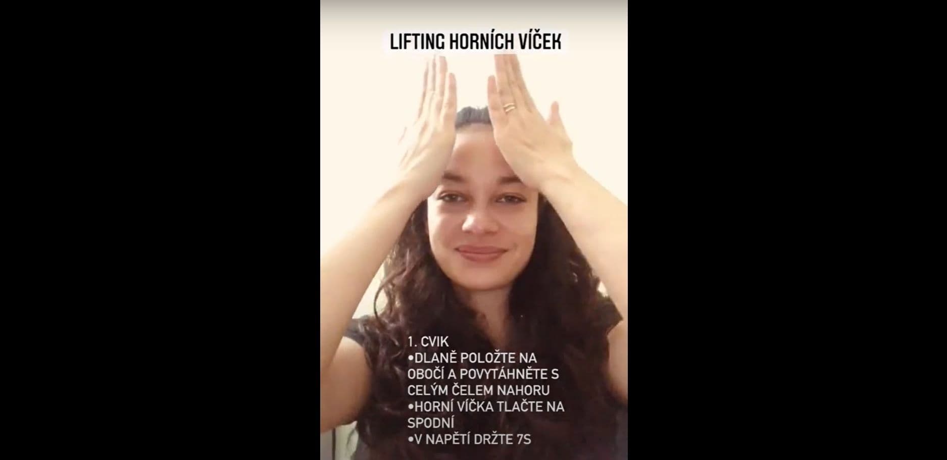 Lifting horních víček